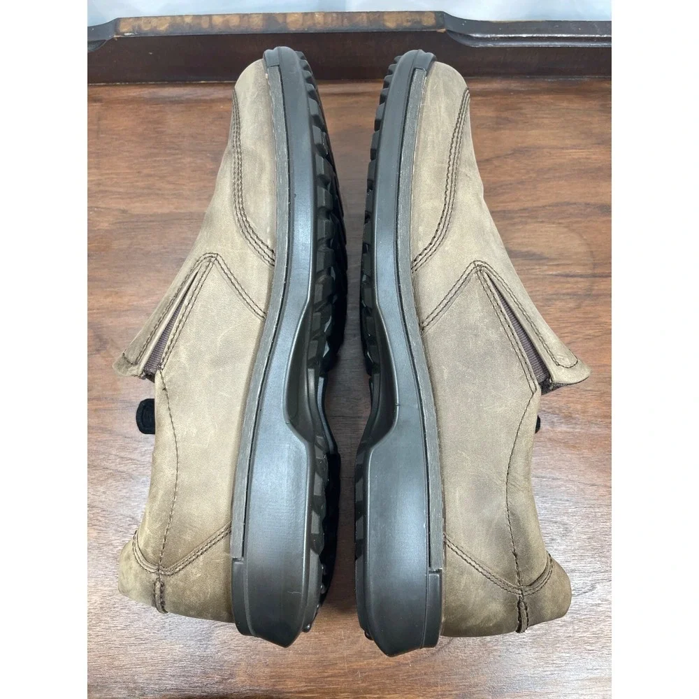 ECCO Fusion Slip On Nubuck Men Size EU 47 US 13 Lt Brown  50014402072 Comfort